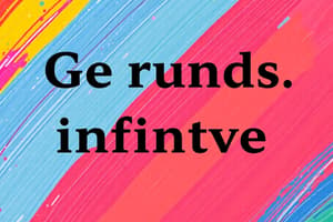 Gerunds and Infinitives Quiz