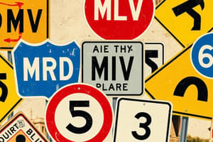 DMV Road Signs Flashcards