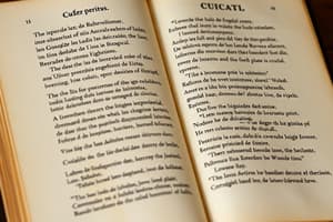 Poesía Cuicatl y Eslava en la Literatura