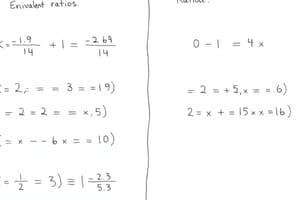 Equivalent Ratios Quiz