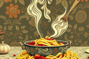 Pasta and Sauce History Quiz