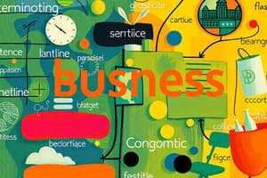 Business Concepts and Definitions Quiz