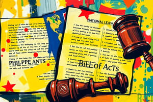 Philippine Republic Acts and Bill of Rights