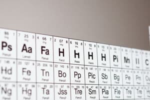 Periodic Table and Element Properties