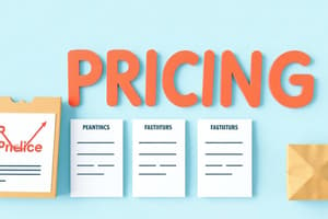 Marketing Chapter 11: Pricing Concepts