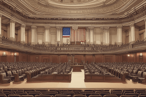 Structure and Functions of the Legislative Branch Quiz