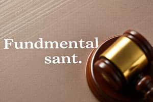 Fundamental Duties and Tort Law Quiz