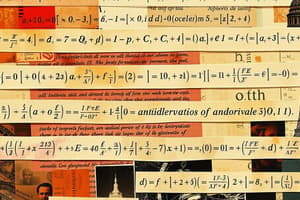 Formulas de Antiderivadas