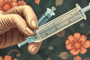 Parenteral Injections: Routes, Syringes, and Insulin