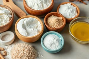 Baking Ingredients: Wheat, Sweeteners, and Fats