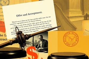 Contract Law: Agreement and Intention