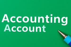 Introduction to Accounts