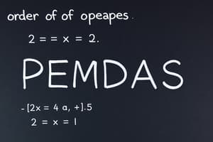 Introduction to Order of Operations