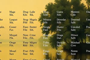 Suffixes and Drug Classes Quiz