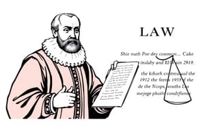 Early Modern Common Law Changes