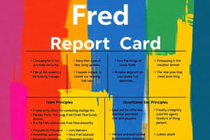 The Fred Factor: The Fred Report Card