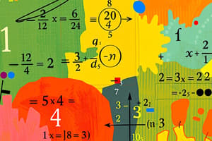 Solving Equations Pre-Algebra Flashcards