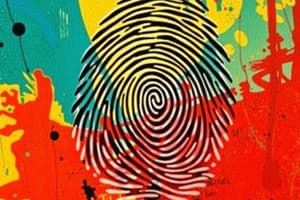 Fingerprint Types Minutiae Flashcards