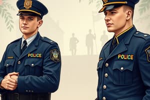 Policing Standards Manual 2000 - Uniforms Quiz