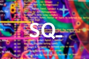 Introduction to SQL and Its Applications