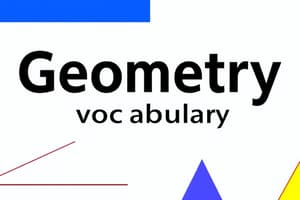 Geometry Definitions Flashcards