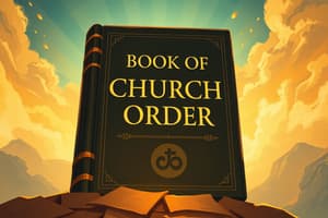 Book of Church Order PCA Flashcards