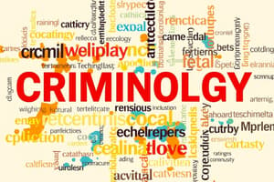 Technical English 1: Criminology Vocabulary