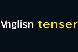 English Grammar Tenses Quiz