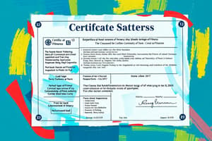 S-12 Certificate of Fitness Overview