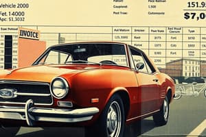 Vehicle Invoice Details