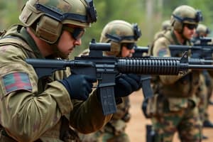 Utiliser son armement en débarqué