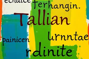 Overview of the Italian Language