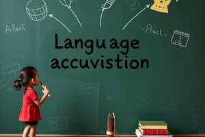 Introduction to Language Acquisition Chapter 1