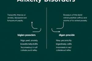 Psicología Tema 3: Trastornos de Ansiedad