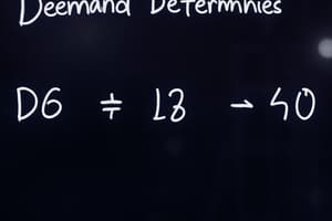 Economics: Demand and Non-Price Determinants