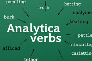 Analytical Verbs Overview