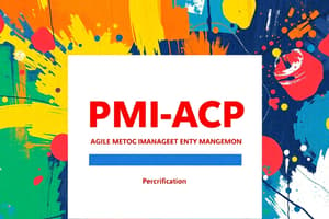 Certificazioni Agile e PMI-ACP