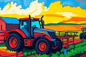 Agricultural Machinery and Mechanization