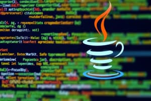 Java Programming Basics Quiz