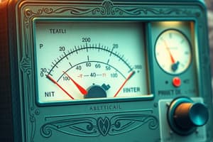 Analog Multimeters: Principles and Usage