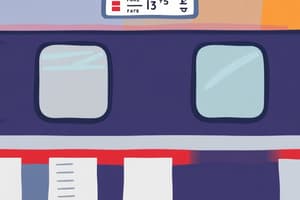 Fare Structure Quiz for Train Classes