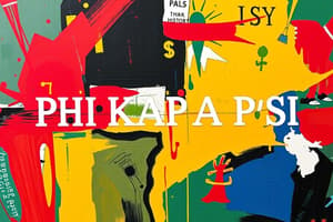 Phi Kappa Psi Fraternity Overview