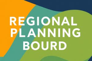 Regional Planning Act Chapter II Quiz