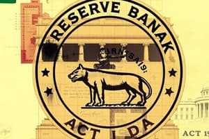 RBI Act & Banking Arrangements for Central Government