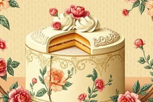 Cake Ingredients and Pricing Quiz