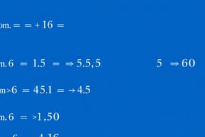 Probability and Statistics Quiz