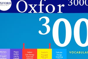 Oxford 3000 Vocabulary Quiz CEFR Level 7