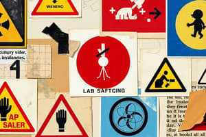 Lab Safety Signs and Instructions