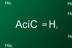 Acid Nomenclature Quiz: Part A & B