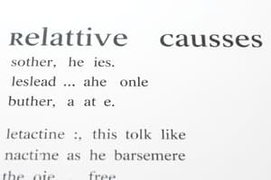 Defining and Non-Defining Relative Clauses